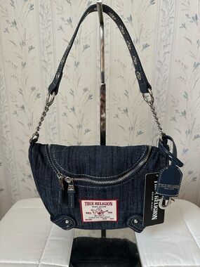 True Religion Dark Blue Denim Shoulder Bag